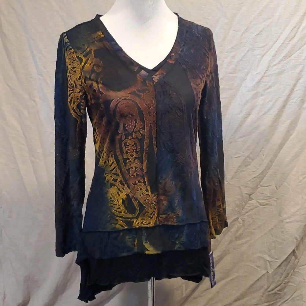 Peter Nygard Boho Layered Blouse SZ SM NWT
